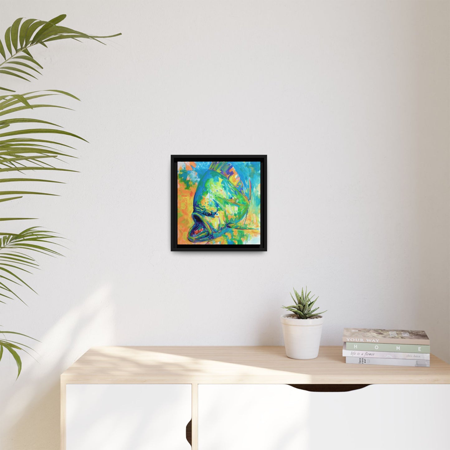 Expressionist Mahi Framed Canvas Print - Love My Oceans Canvas