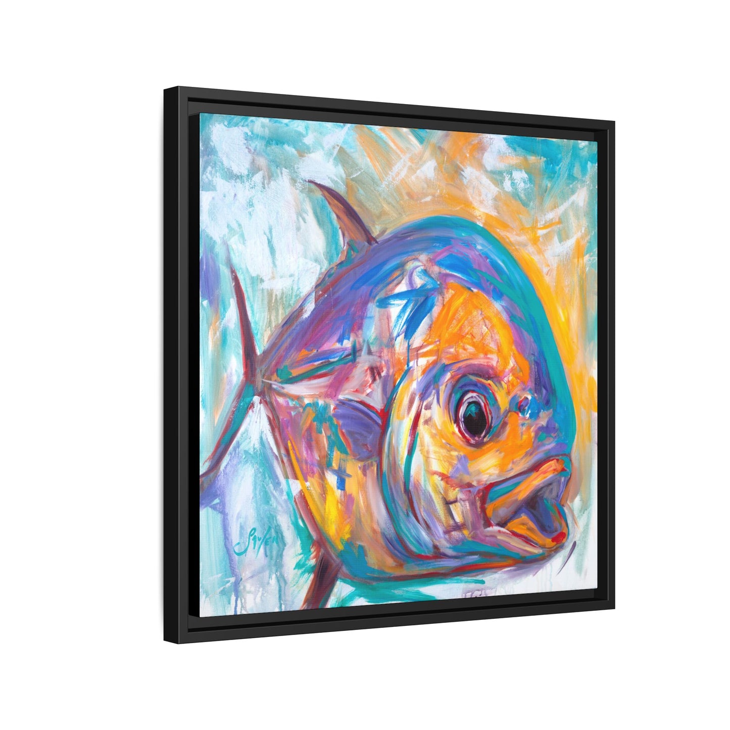 "Expressionist Permit" Framed Art Print - Love My Oceans Canvas