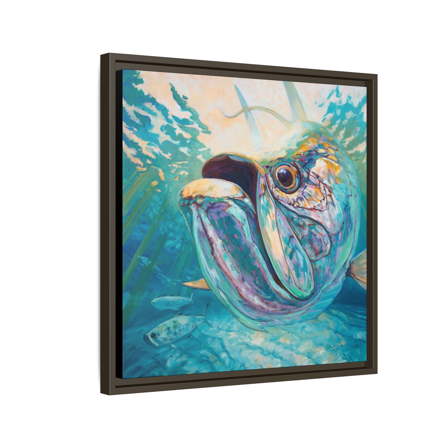 "Silver and Sun" Tarpon Art Print - Love My Oceans Canvas