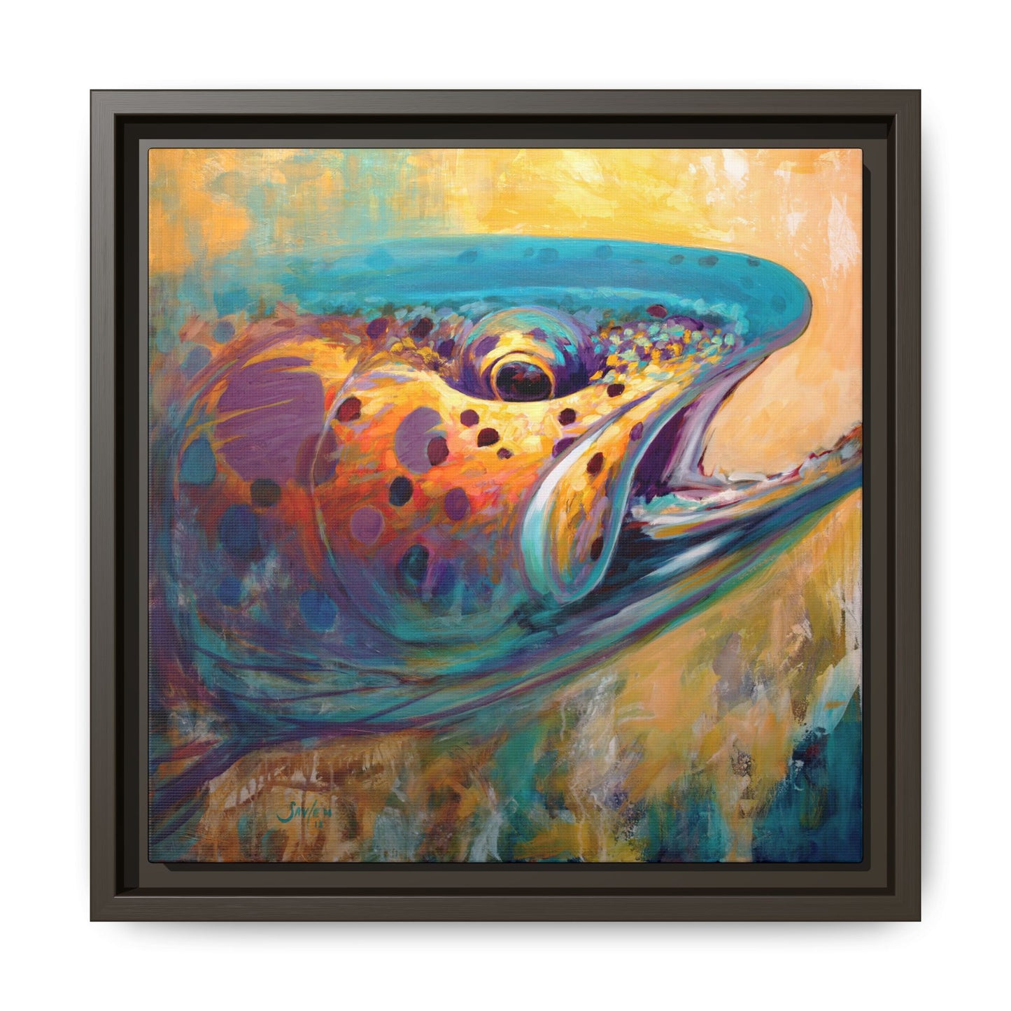 "Fire From Water" Apache Trout - Love My Oceans Canvas