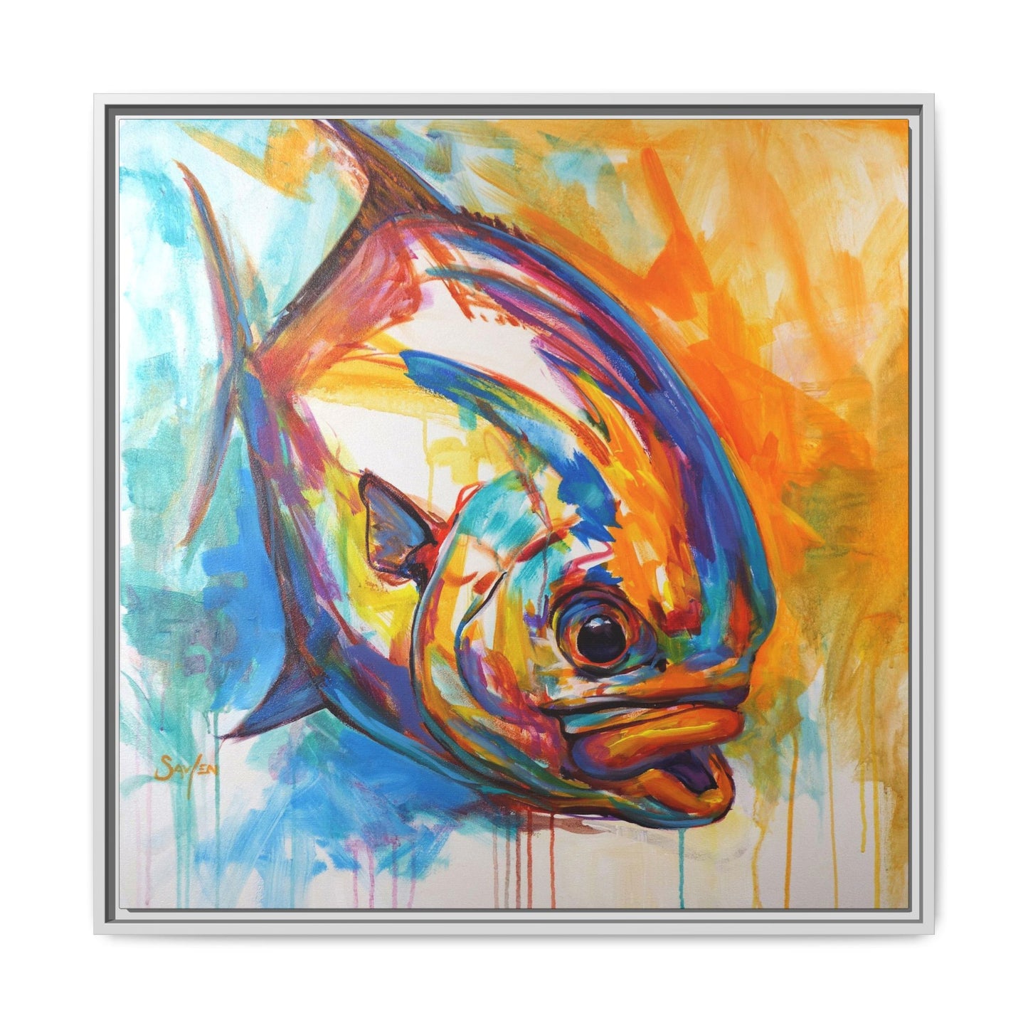 "Fire Permit" Framed Art Print - Love My Oceans Canvas