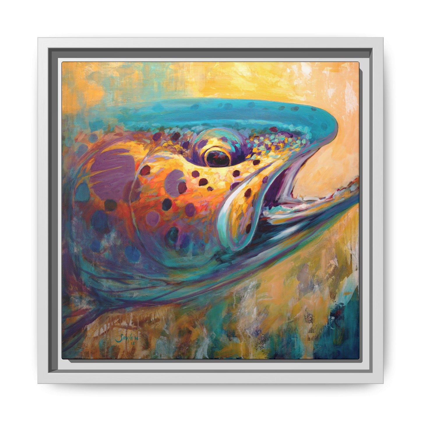 "Fire From Water" Apache Trout - Love My Oceans Canvas