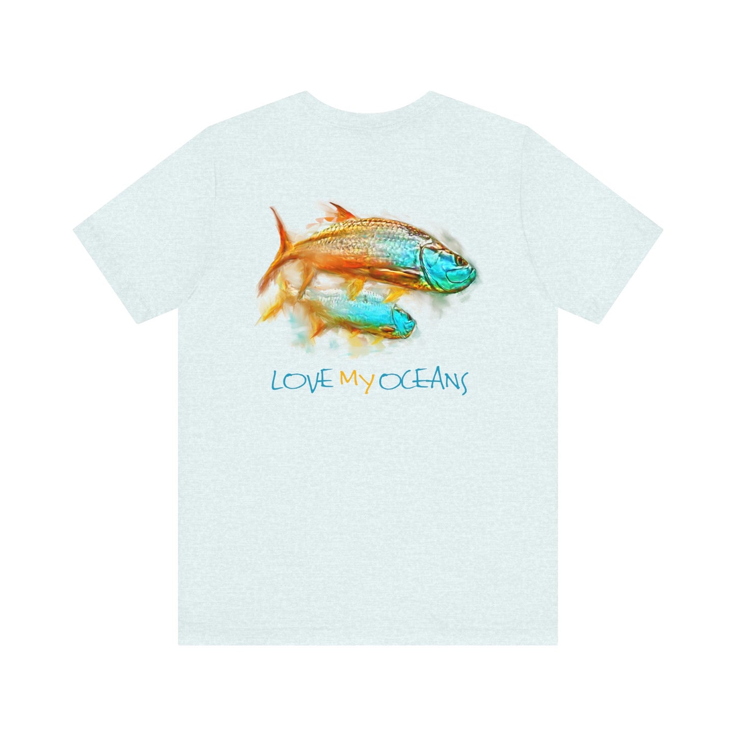 Hunting Tarpon - Crewneck Tee - Tarpon Angler Shirt - Love My Oceans T-Shirt