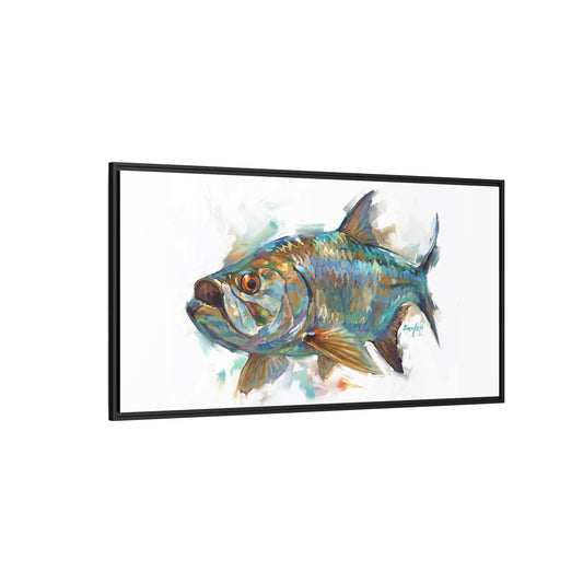 Back Bay Tarpon - Framed Canvas Art by Mike Savlen