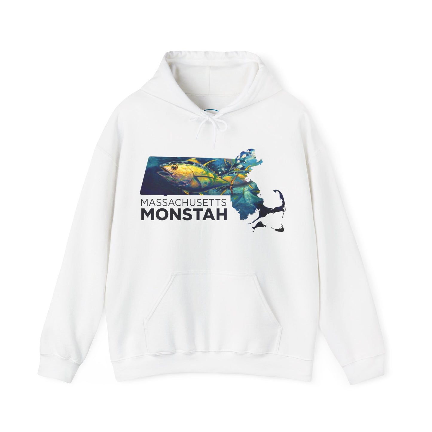 Massachusetts Monstah | Tuna | Love My Oceans | Hooded Sweatshirt | Fishing Shirt | Hoodie - Love My Oceans Hoodie