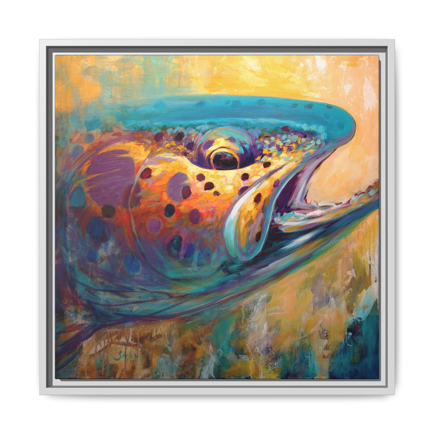 "Fire From Water" Apache Trout - Love My Oceans Canvas