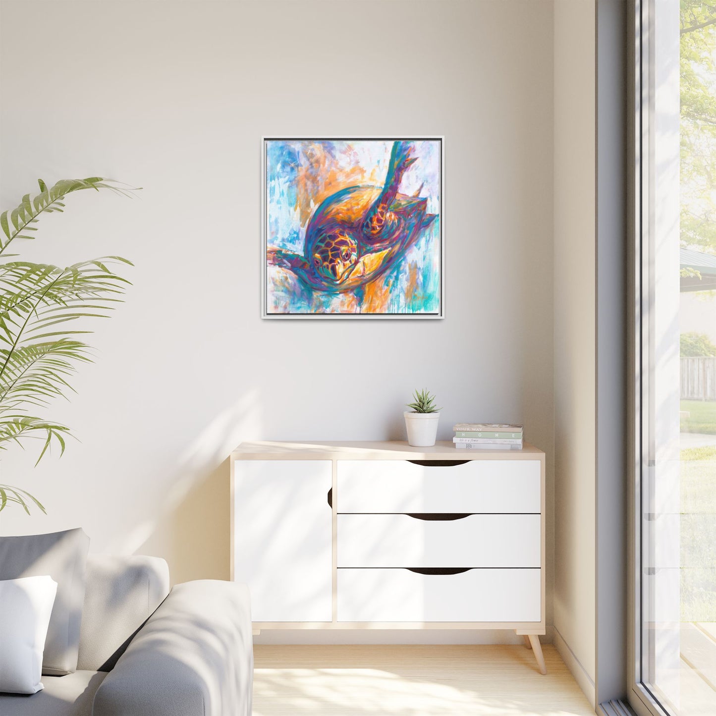"Expressionist Hawksbill" Sea Turtle Art Print