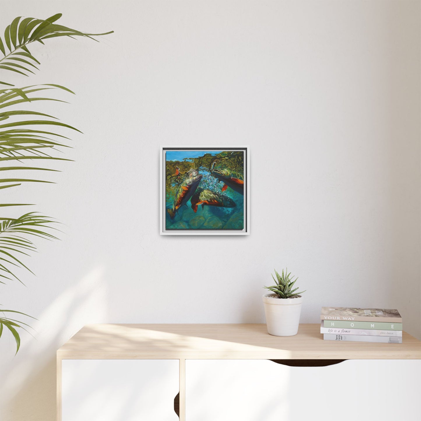 Brook Trout Melee - Love My Oceans Canvas