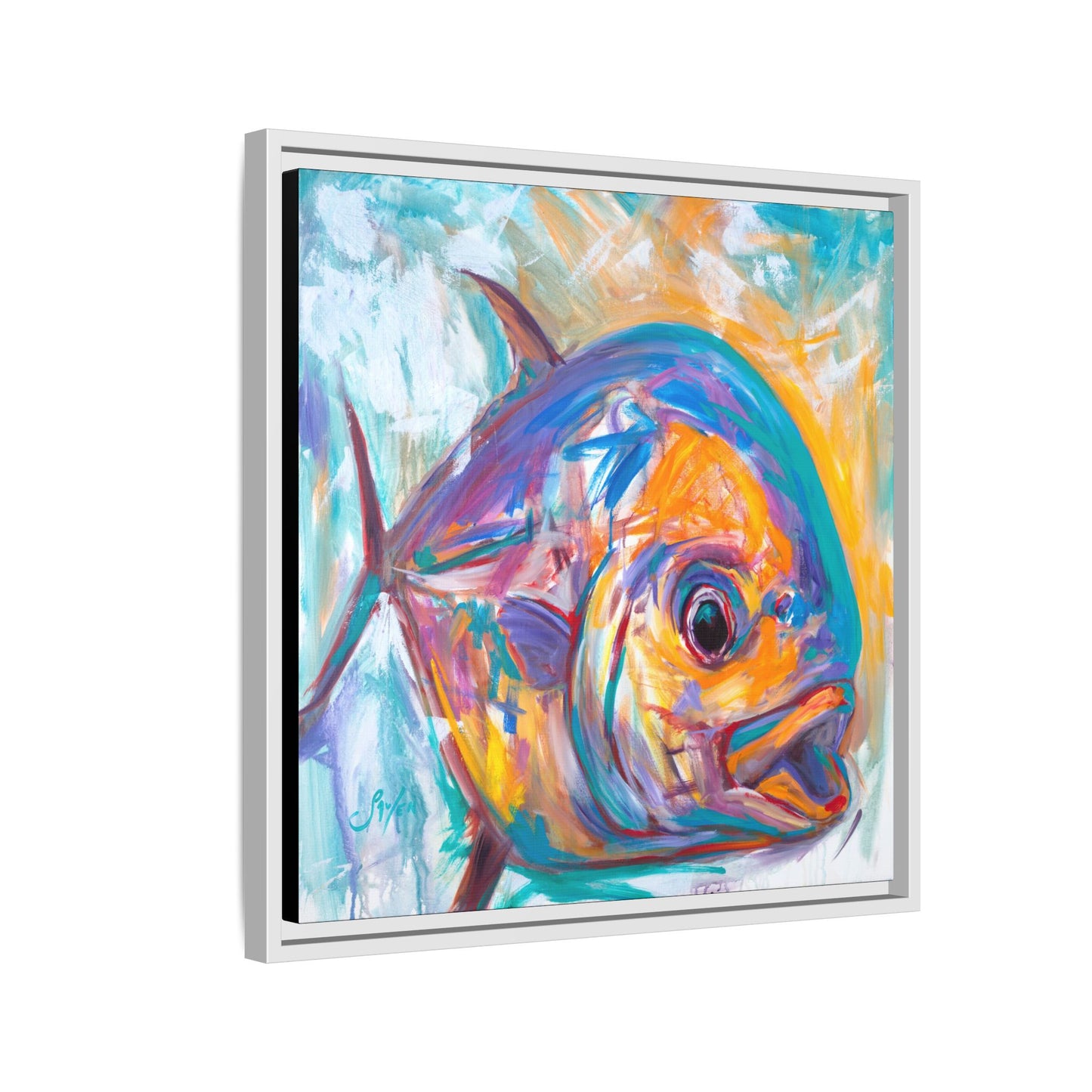 "Expressionist Permit" Framed Art Print - Love My Oceans Canvas