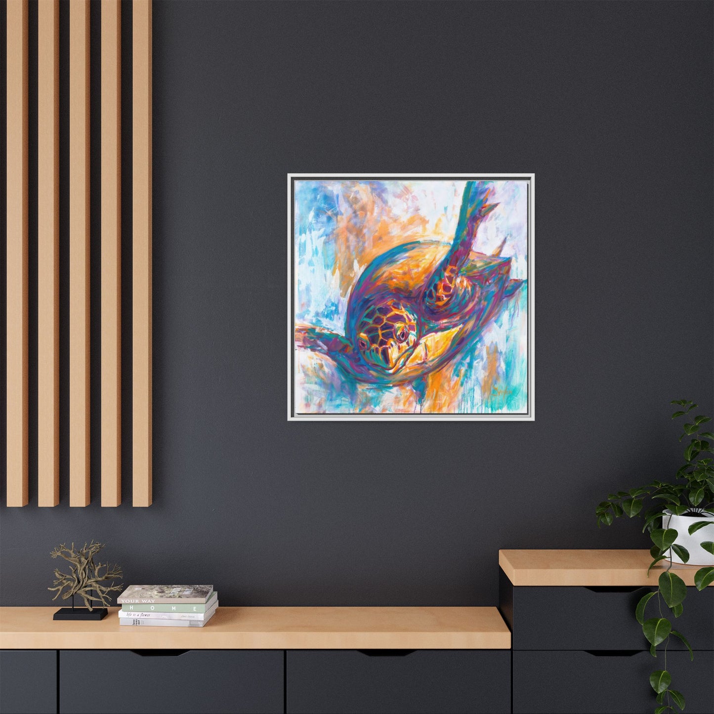 "Expressionist Hawksbill" Sea Turtle Art Print
