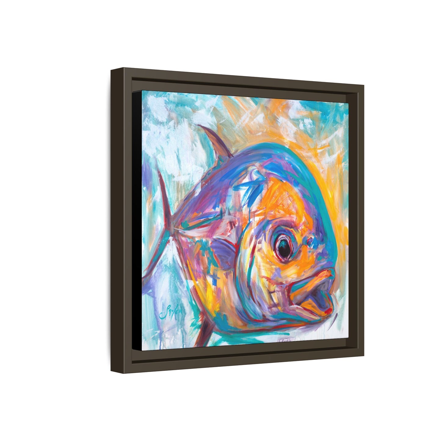 "Expressionist Permit" Framed Art Print - Love My Oceans Canvas
