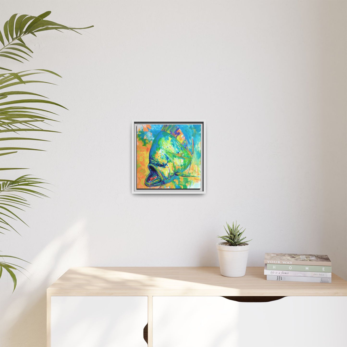 Expressionist Mahi Framed Canvas Print - Love My Oceans Canvas