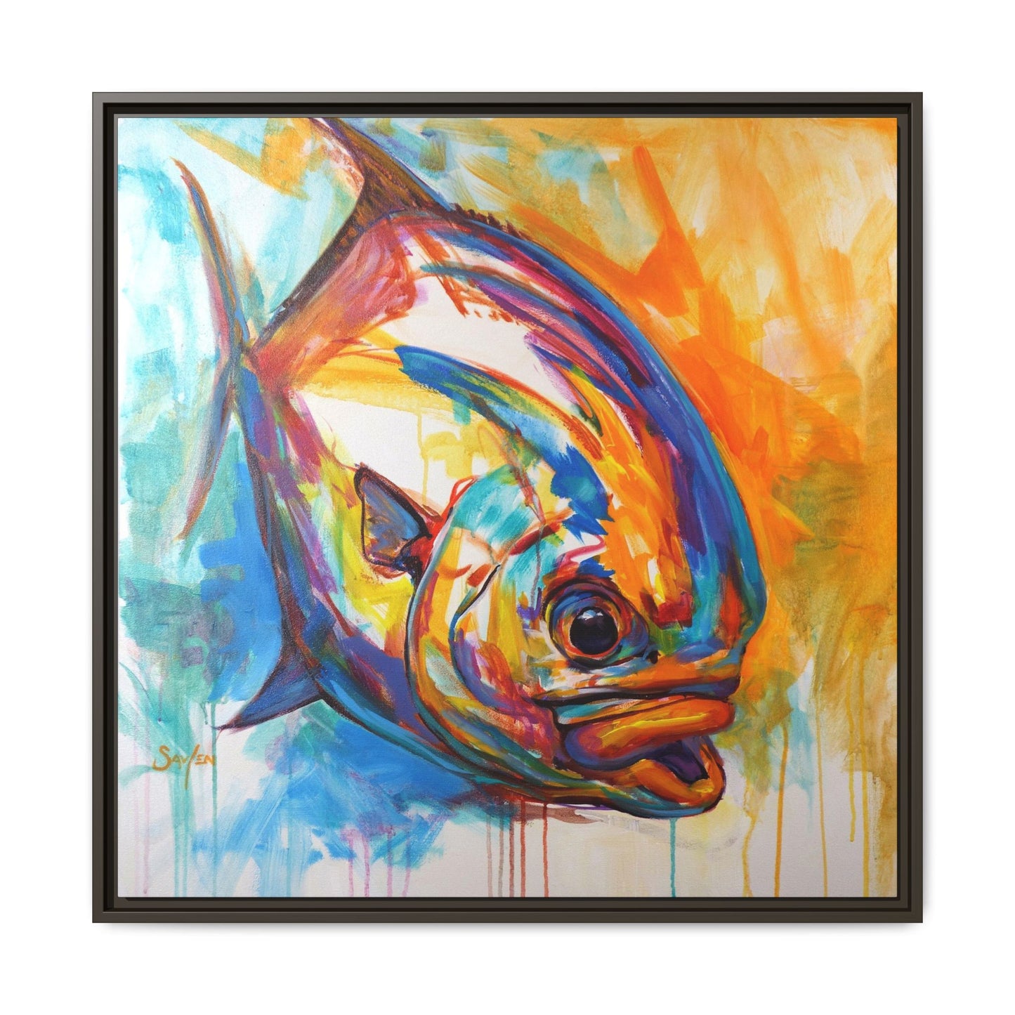 "Fire Permit" Framed Art Print - Love My Oceans Canvas