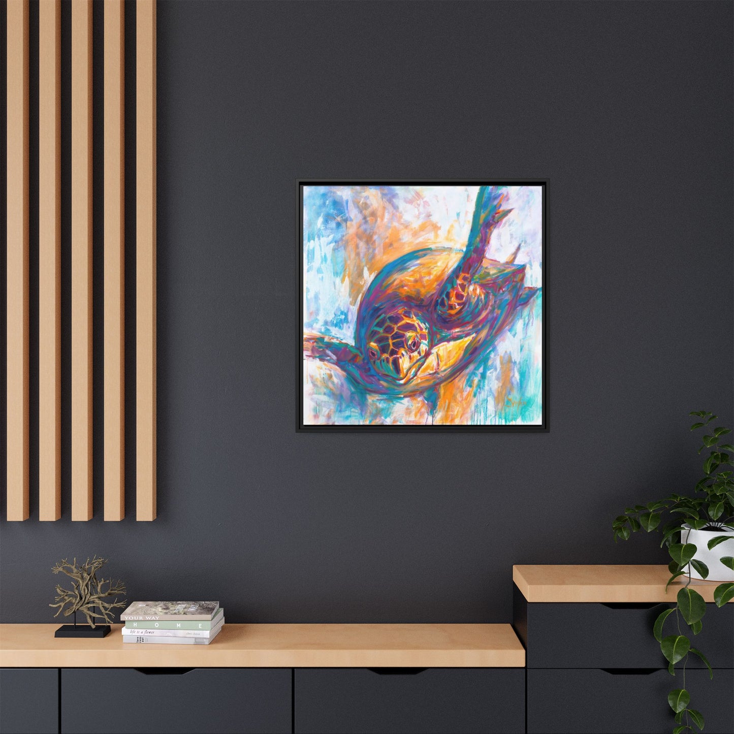 "Expressionist Hawksbill" Sea Turtle Art Print