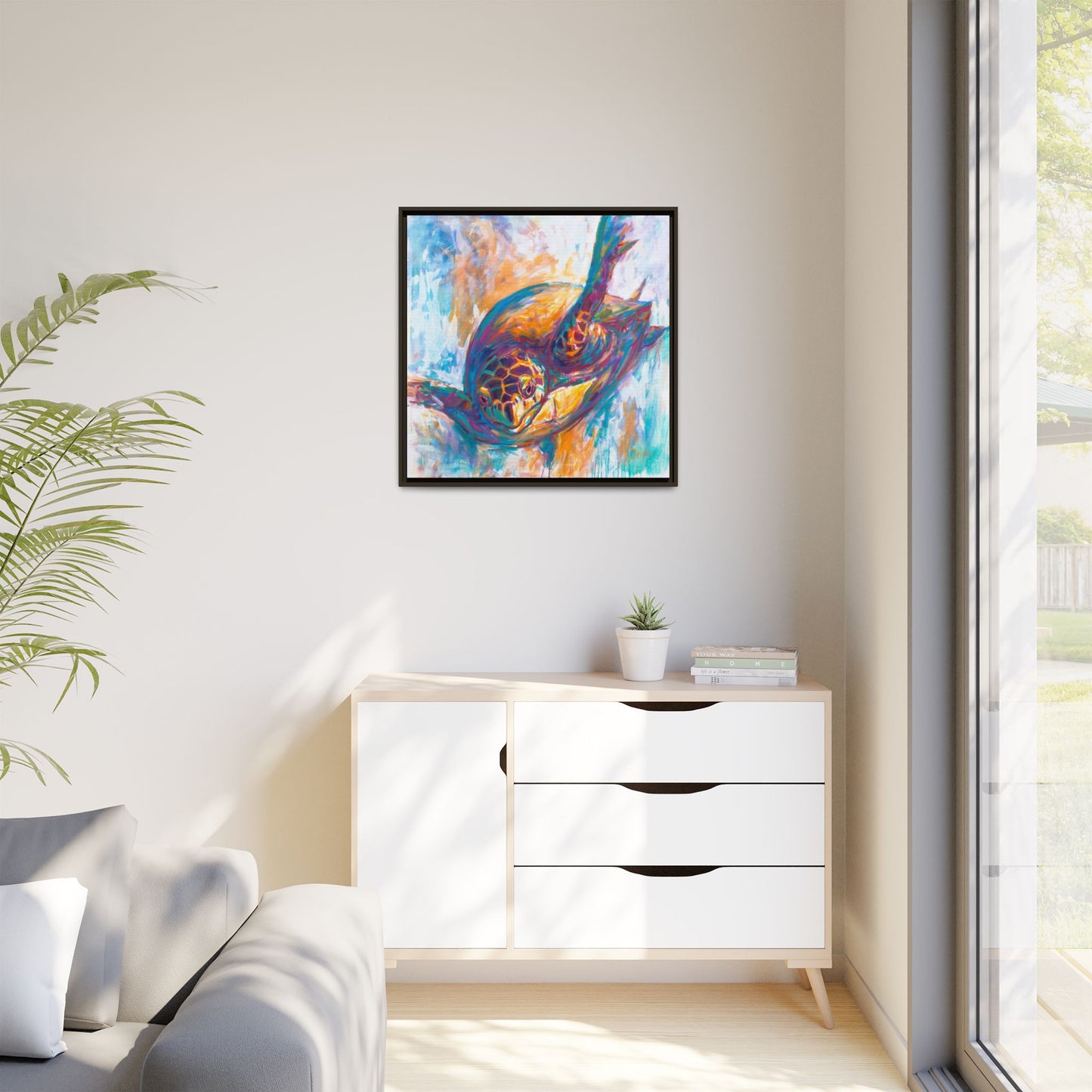 "Expressionist Hawksbill" Sea Turtle Art Print