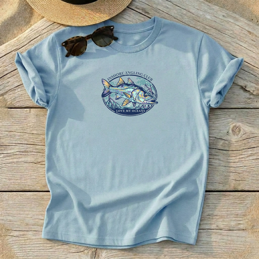 Inshore Angling Club Snook Tee — inshore snook fishing shirt, coastal apparel, Love My Oceans