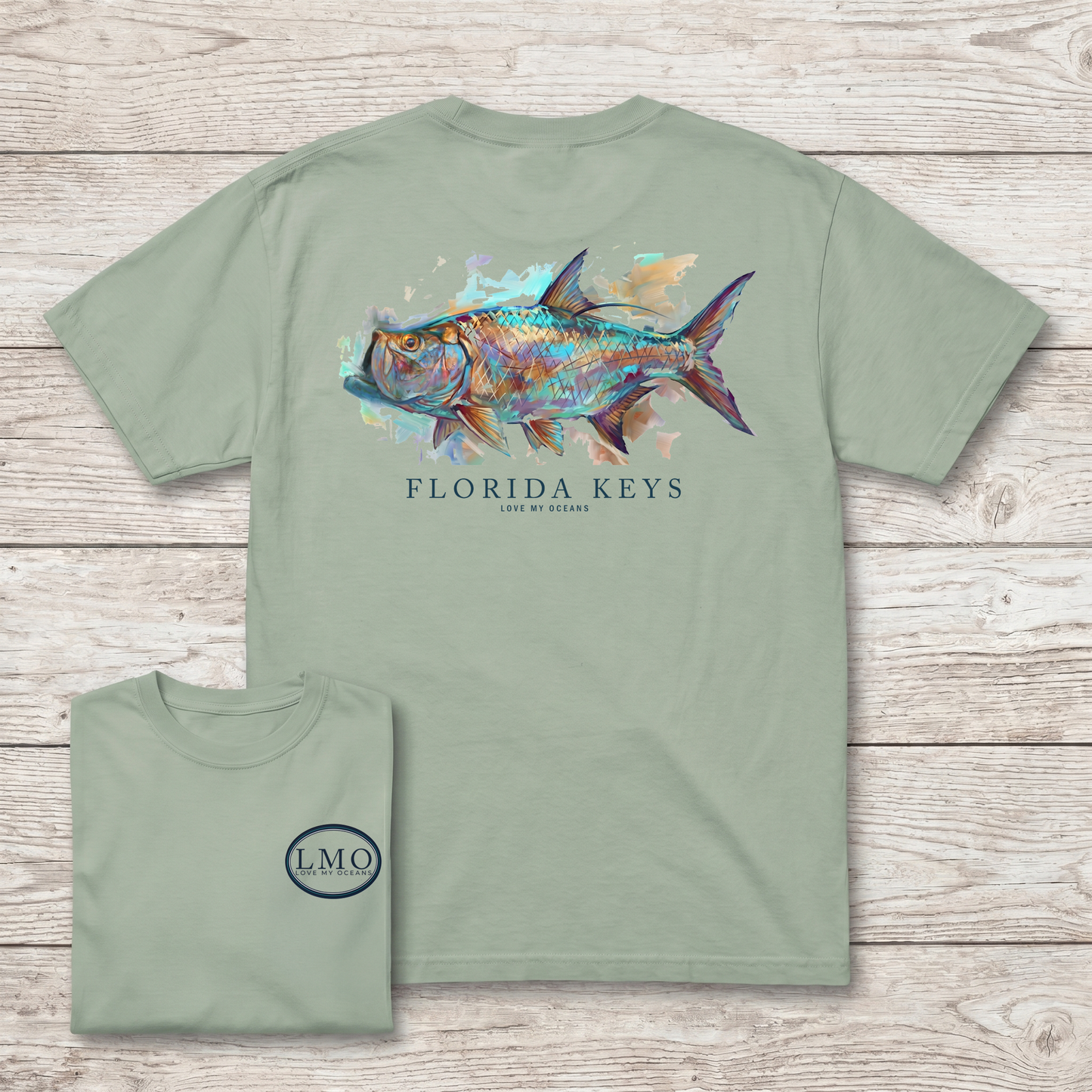 Florida Keys Tarpon Tee | Back Print Fishing Shirt