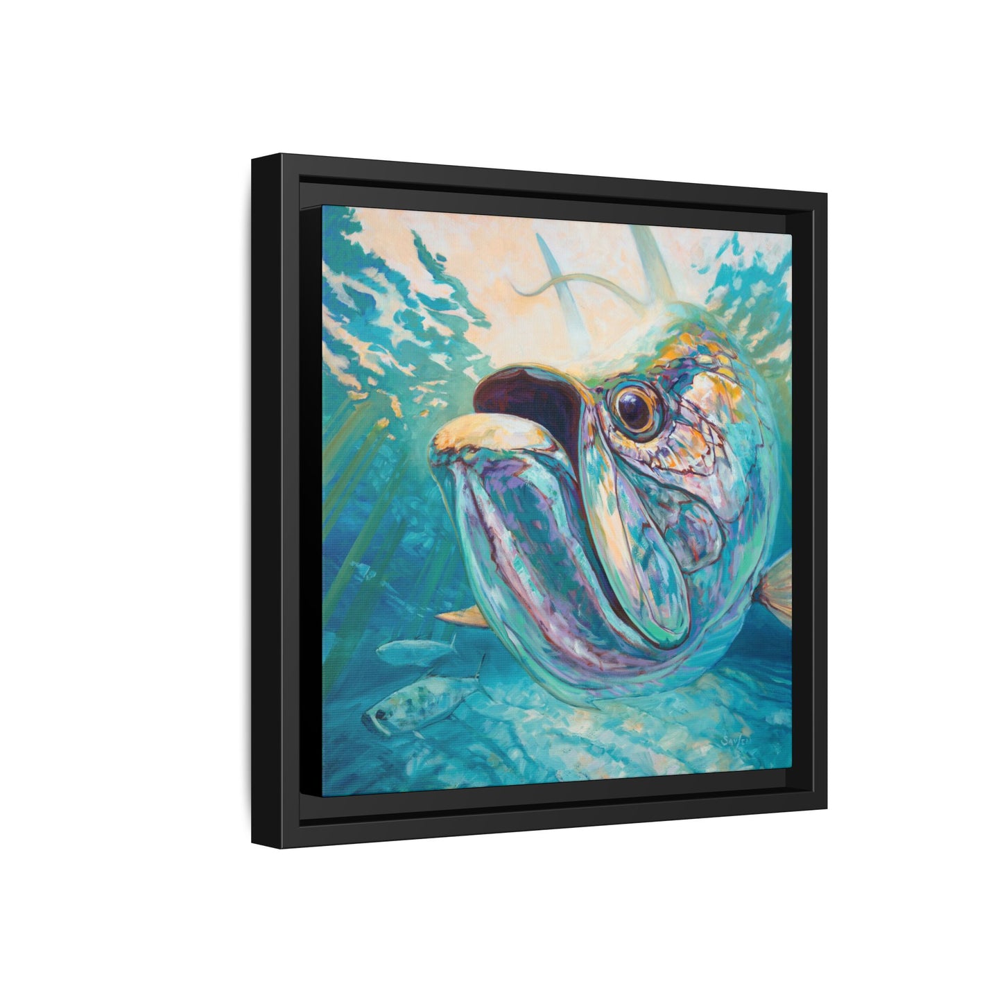 "Silver and Sun" Tarpon Art Print - Love My Oceans Canvas