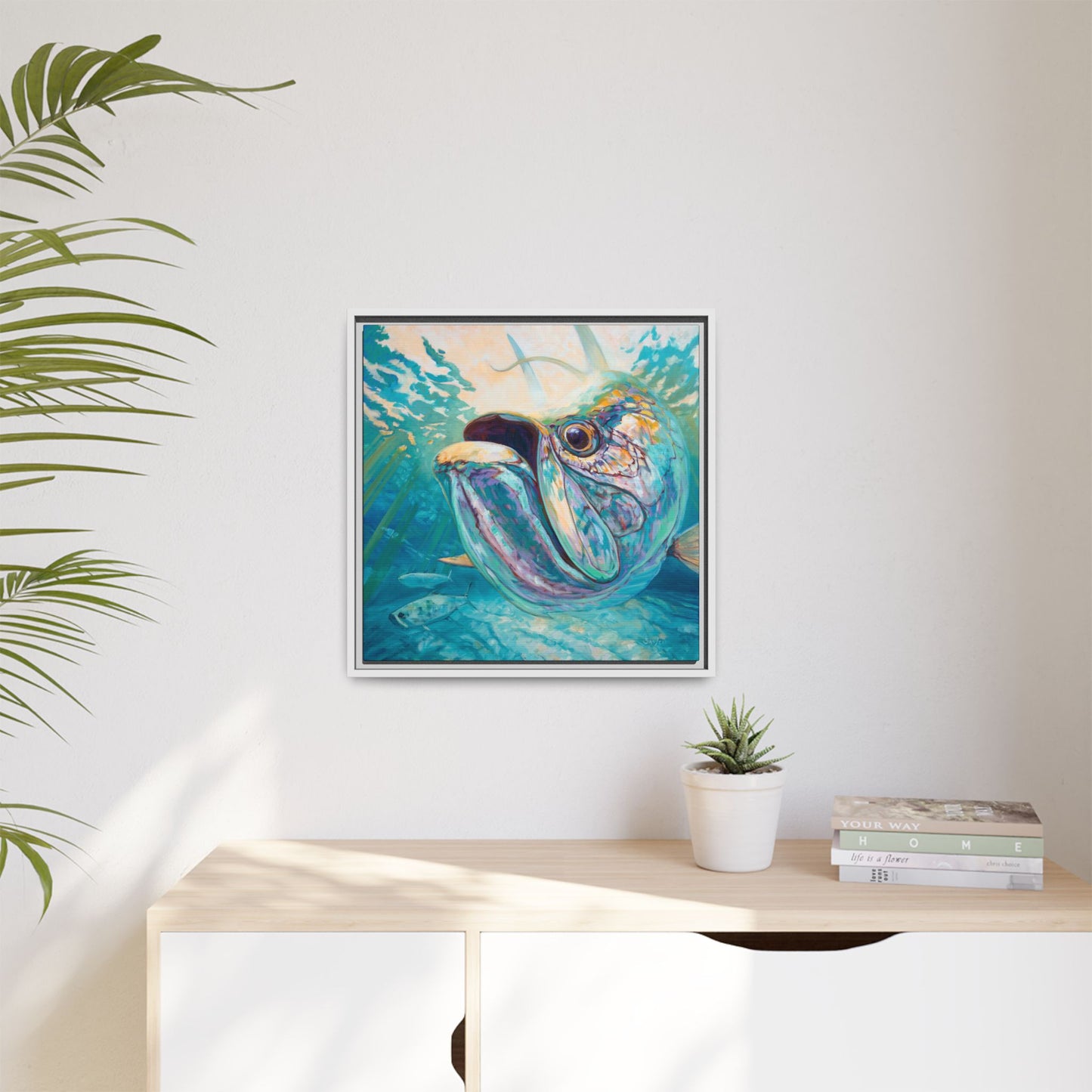 "Silver and Sun" Tarpon Art Print - Love My Oceans Canvas
