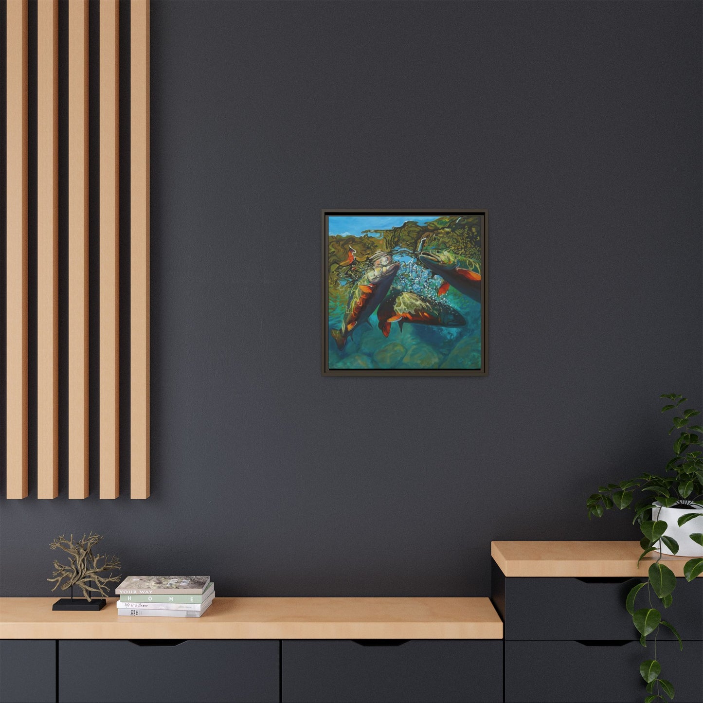 Brook Trout Melee - Love My Oceans Canvas