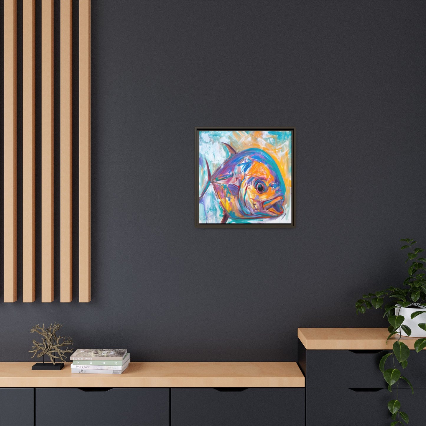 "Expressionist Permit" Framed Art Print - Love My Oceans Canvas