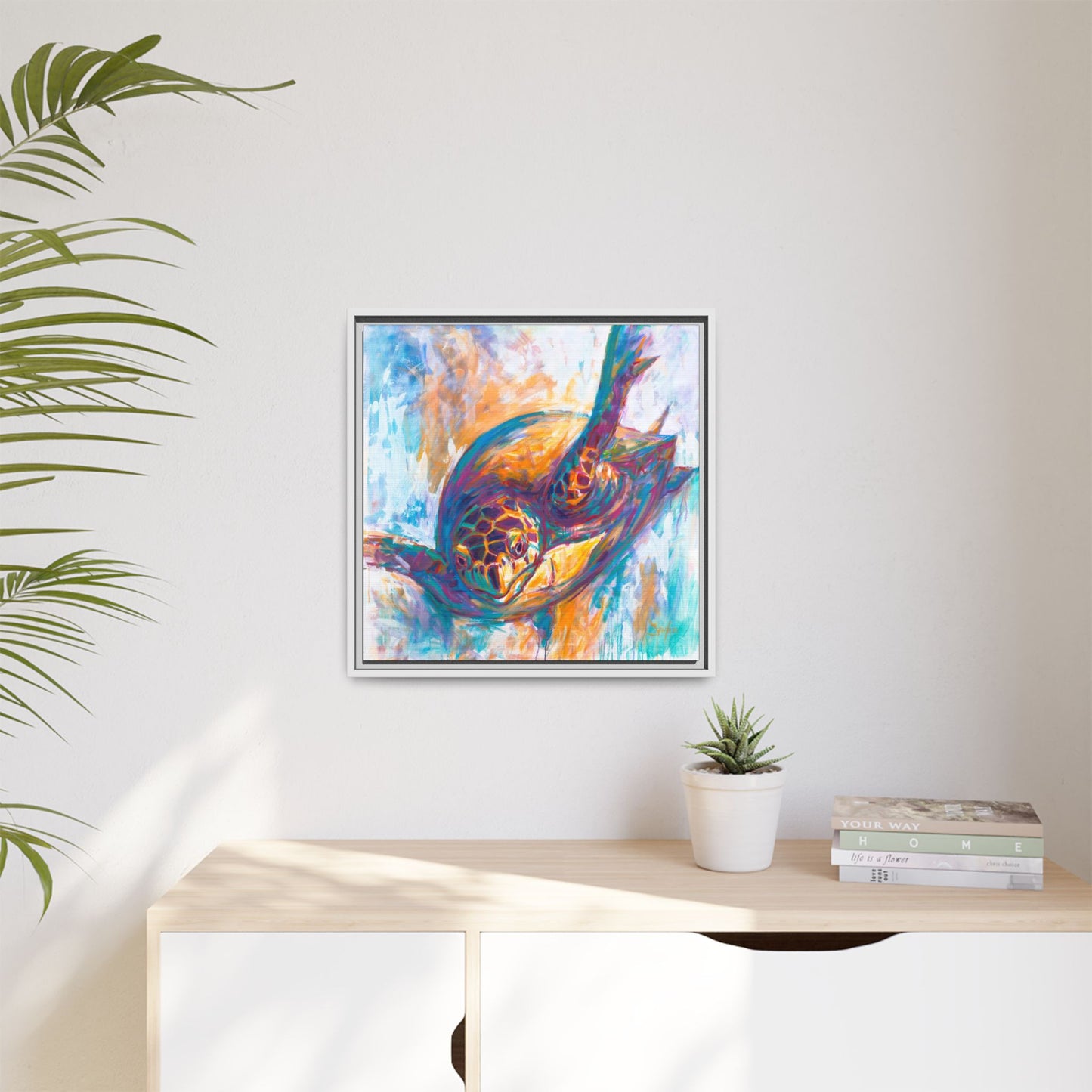 "Expressionist Hawksbill" Sea Turtle Art Print - Love My Oceans Canvas