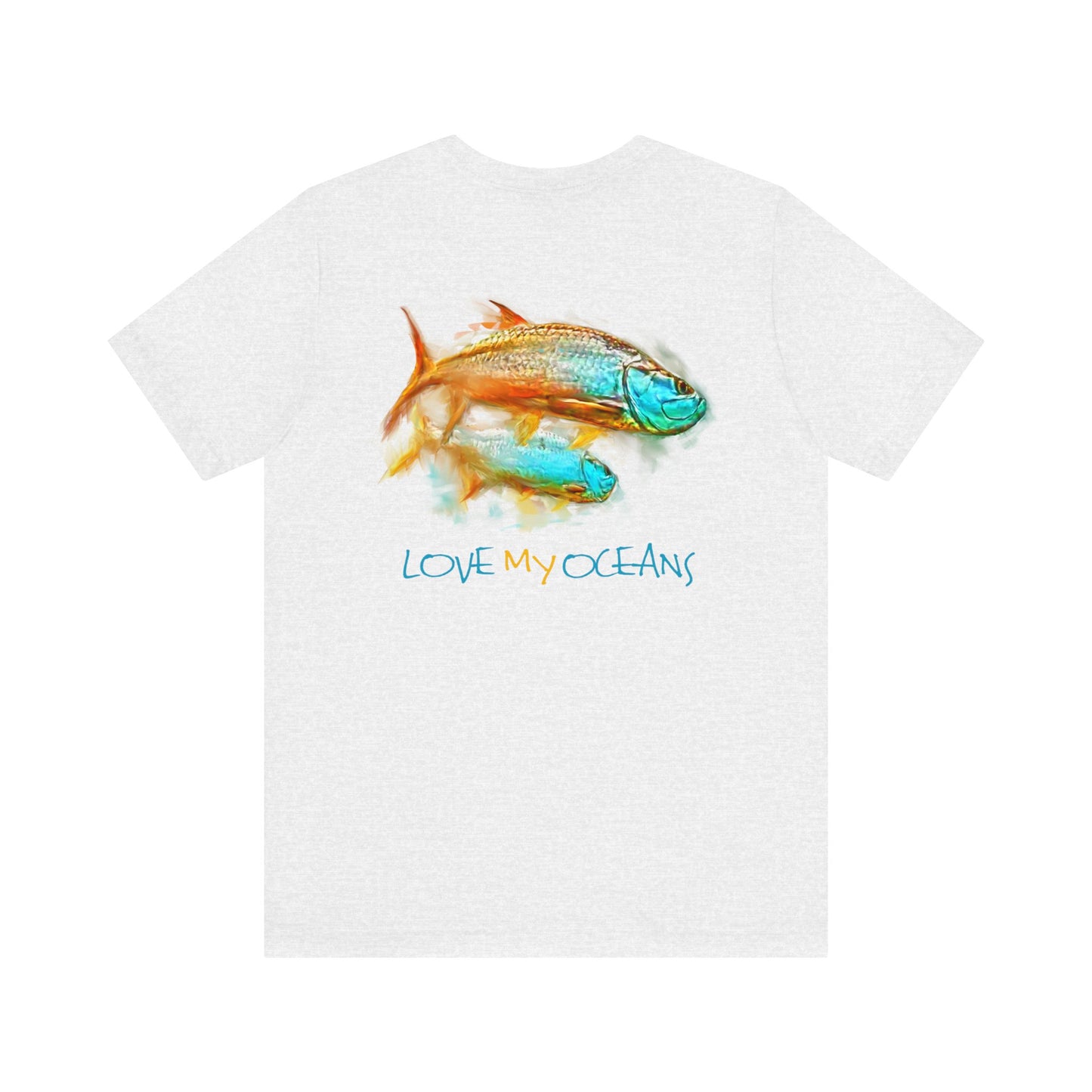 Hunting Tarpon - Crewneck Tee - Tarpon Angler Shirt - Love My Oceans T-Shirt