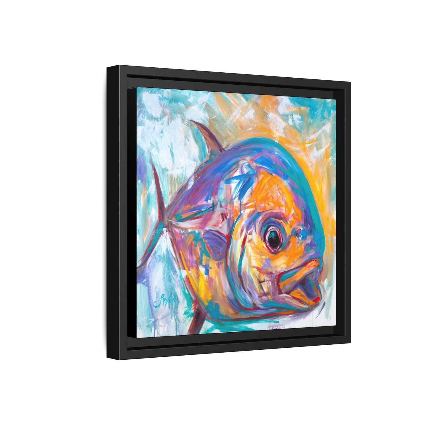"Expressionist Permit" Framed Art Print - Love My Oceans Canvas