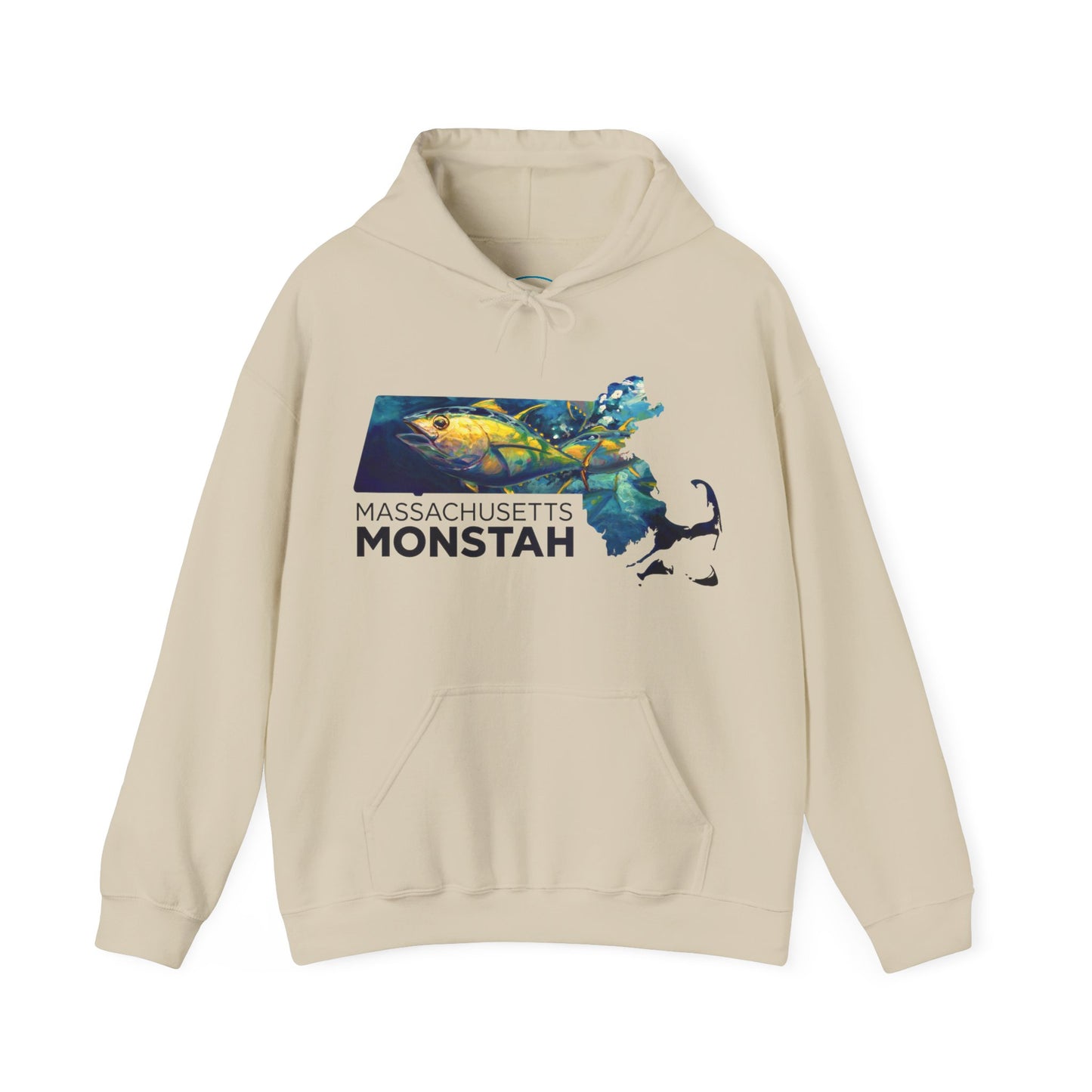 Massachusetts Monstah | Tuna | Love My Oceans | Hooded Sweatshirt | Fishing Shirt | Hoodie - Love My Oceans Hoodie
