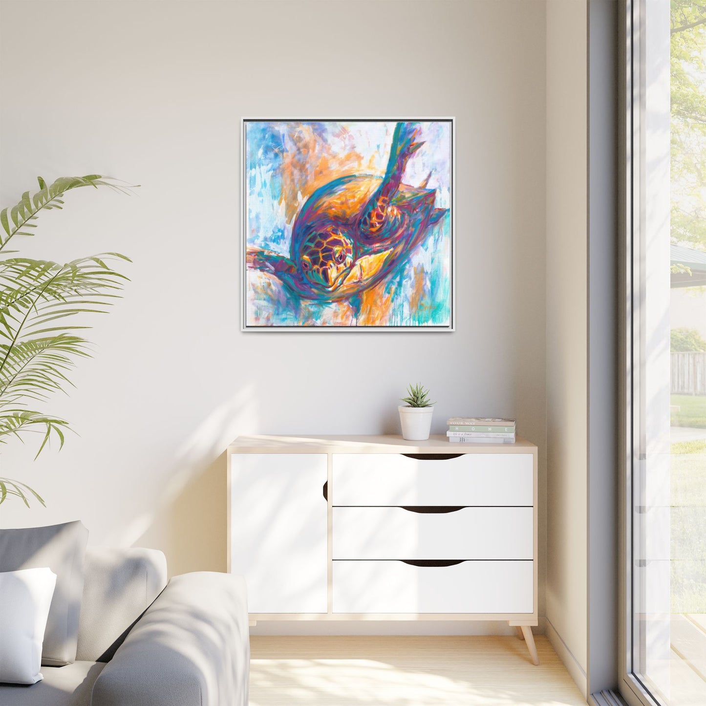 "Expressionist Hawksbill" Sea Turtle Art Print