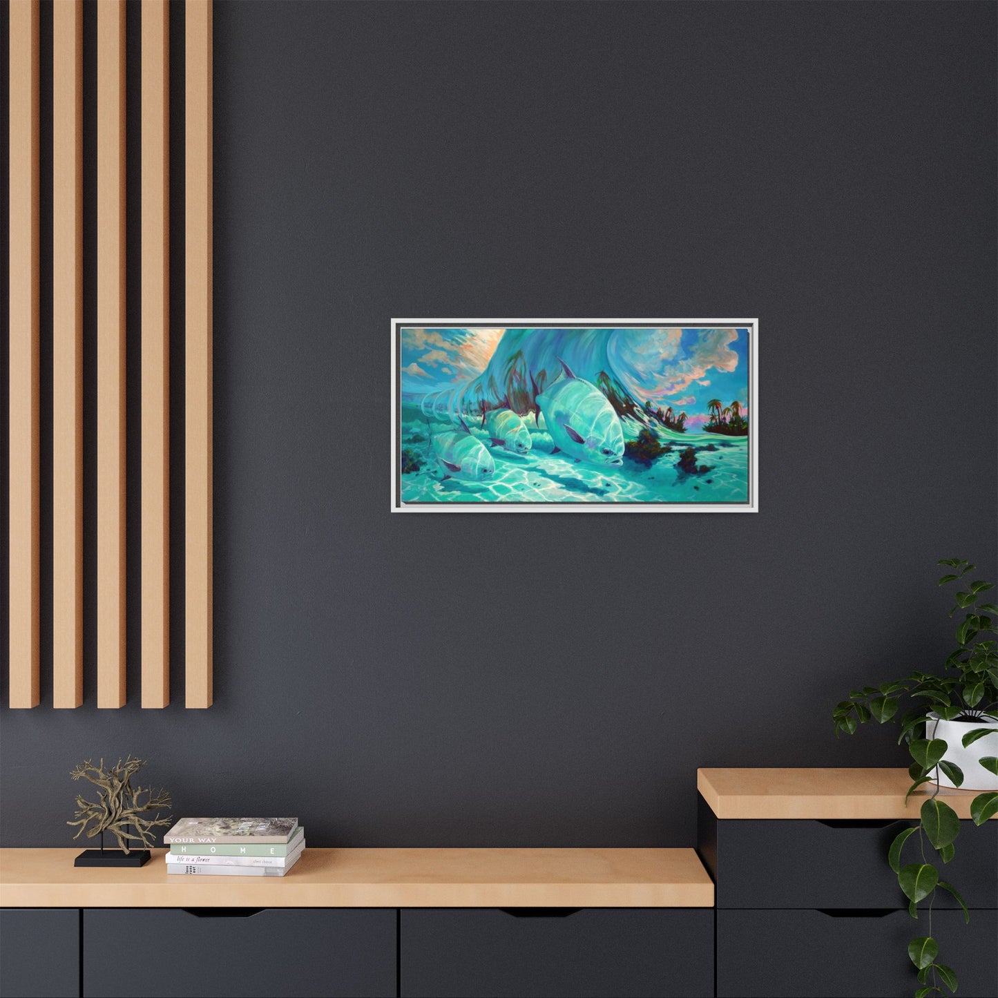 Under The Waves - Permit Framed Canvas Art