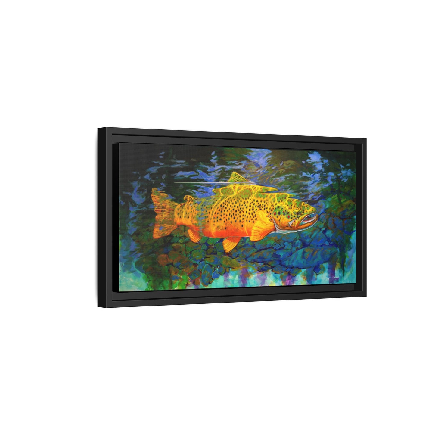 Looking Glass - Brown Trout - Flyfishing art - Love My Oceans Canvas