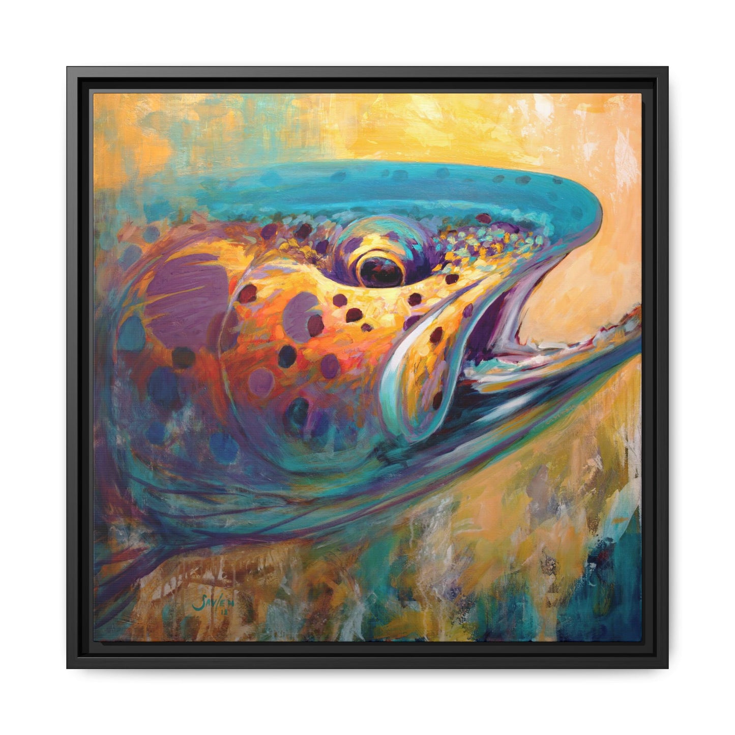 "Fire From Water" Apache Trout - Love My Oceans Canvas