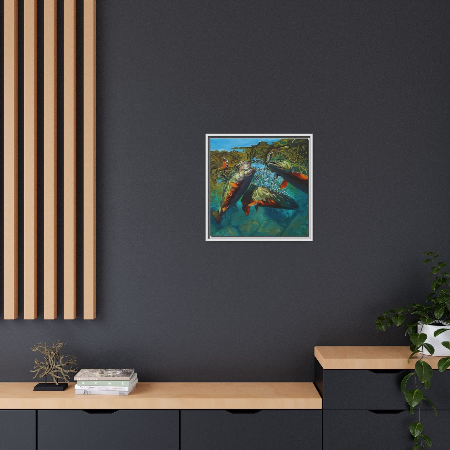 Brook Trout Melee - Love My Oceans Canvas