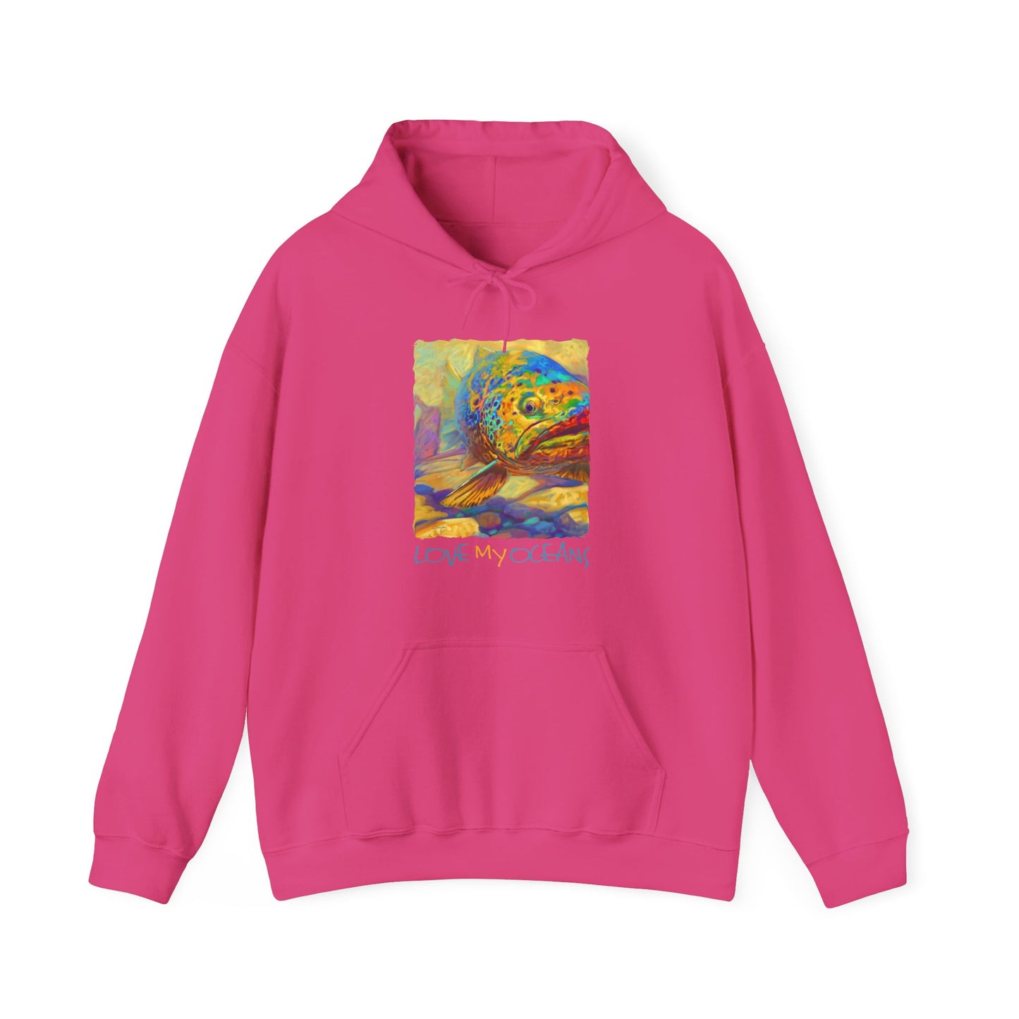 Brown Trout | Love My Oceans | Hooded Sweatshirt | Fishing Shirt | Hoodie - Love My Oceans Hoodie