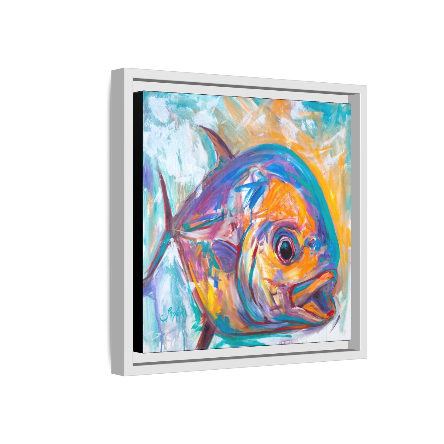 "Expressionist Permit" Framed Art Print - Love My Oceans Canvas