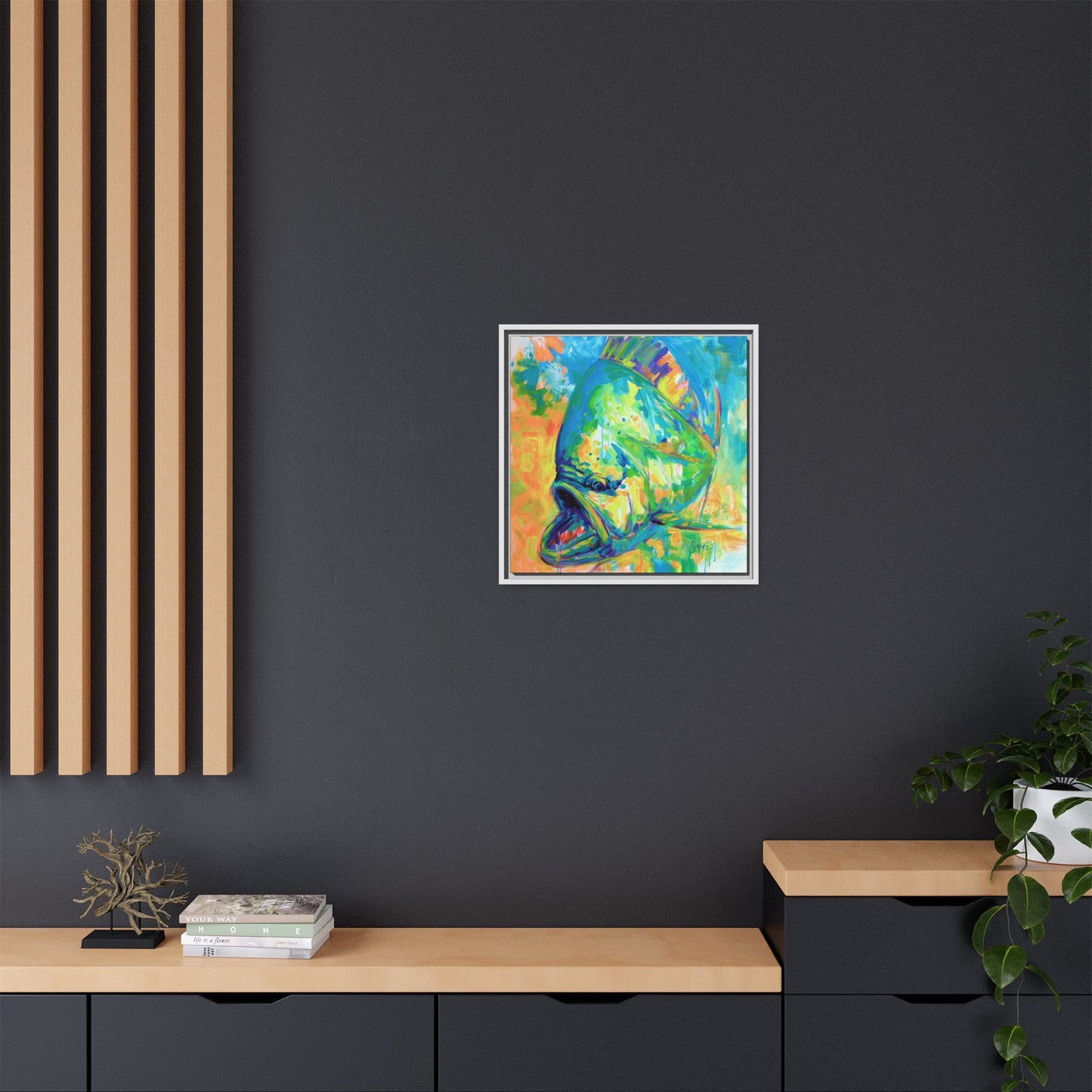 Expressionist Mahi Framed Canvas Print - Love My Oceans Canvas