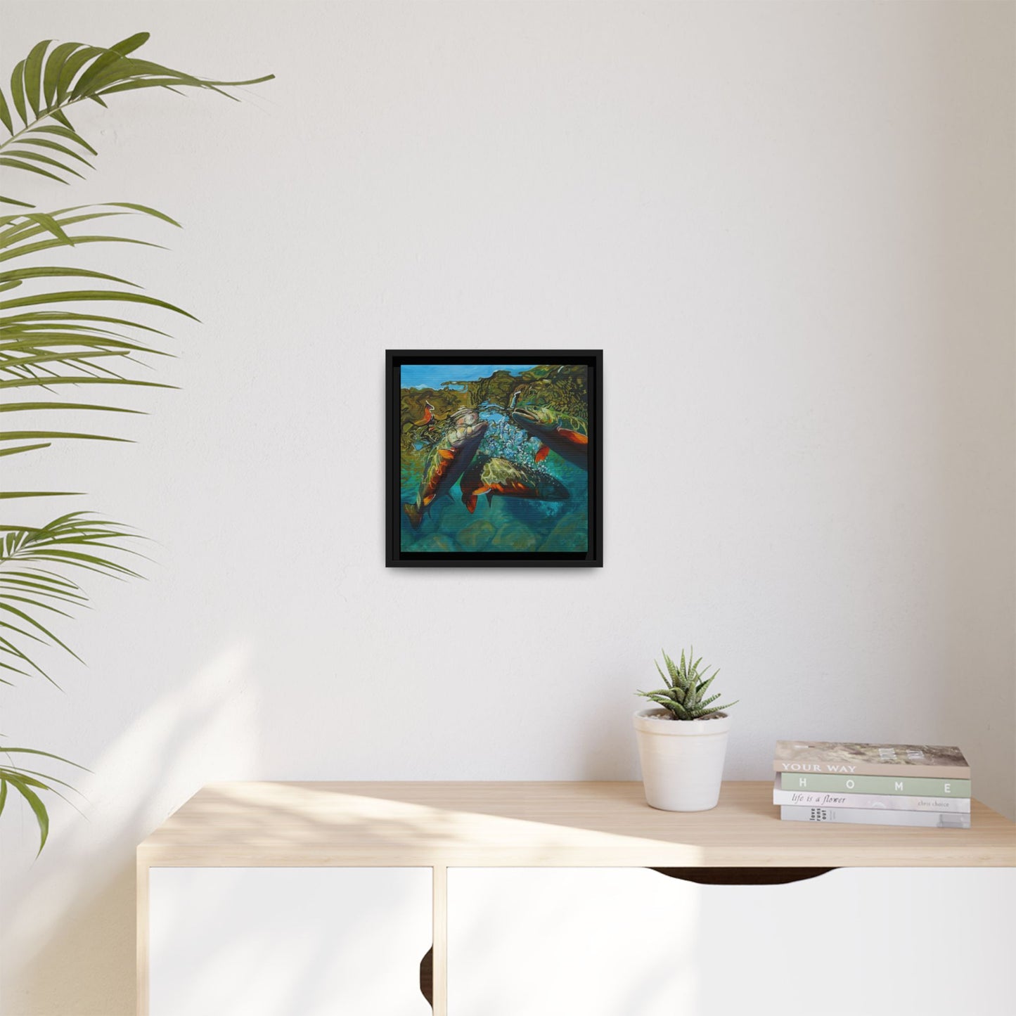Brook Trout Melee - Love My Oceans Canvas