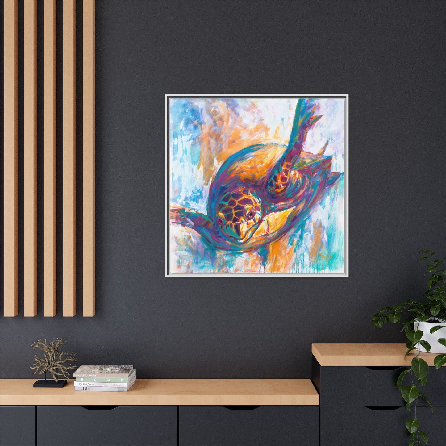"Expressionist Hawksbill" Sea Turtle Art Print
