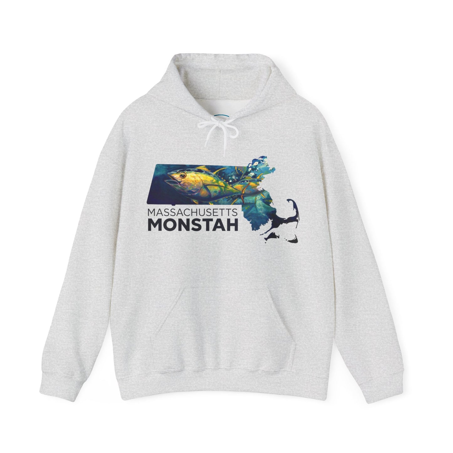 Massachusetts Monstah | Tuna | Love My Oceans | Hooded Sweatshirt | Fishing Shirt | Hoodie - Love My Oceans Hoodie