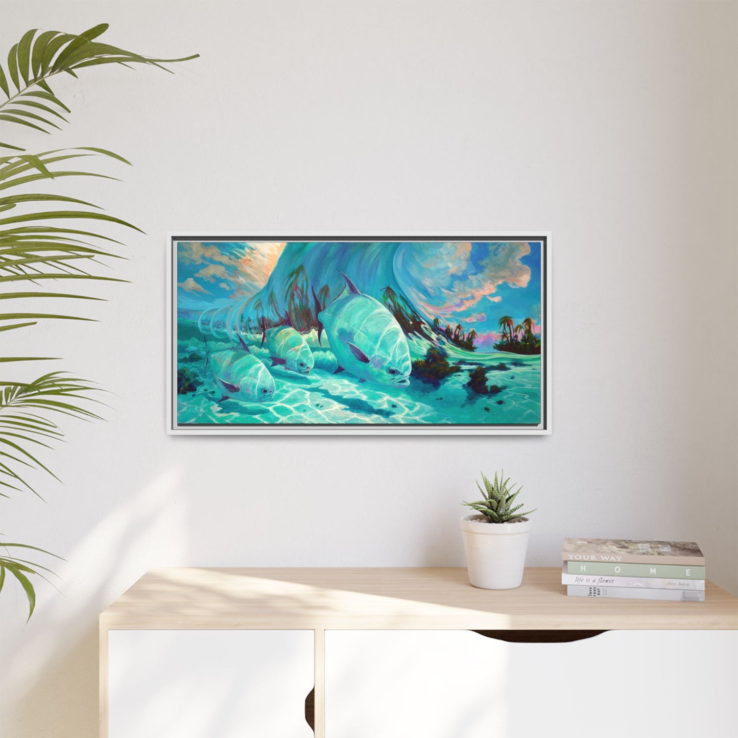 Under The Waves - Permit Framed Canvas Art