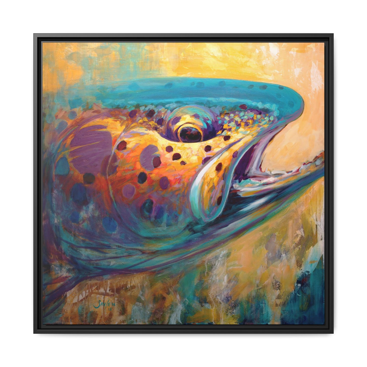 "Fire From Water" Apache Trout - Love My Oceans Canvas