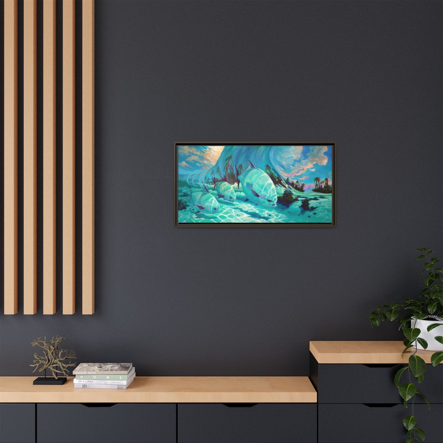 Under The Waves - Permit Framed Canvas Art