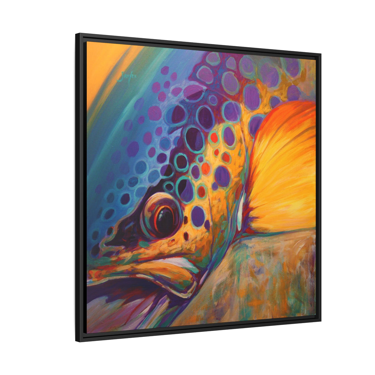 River Orchid — Brown Trout Framed Art