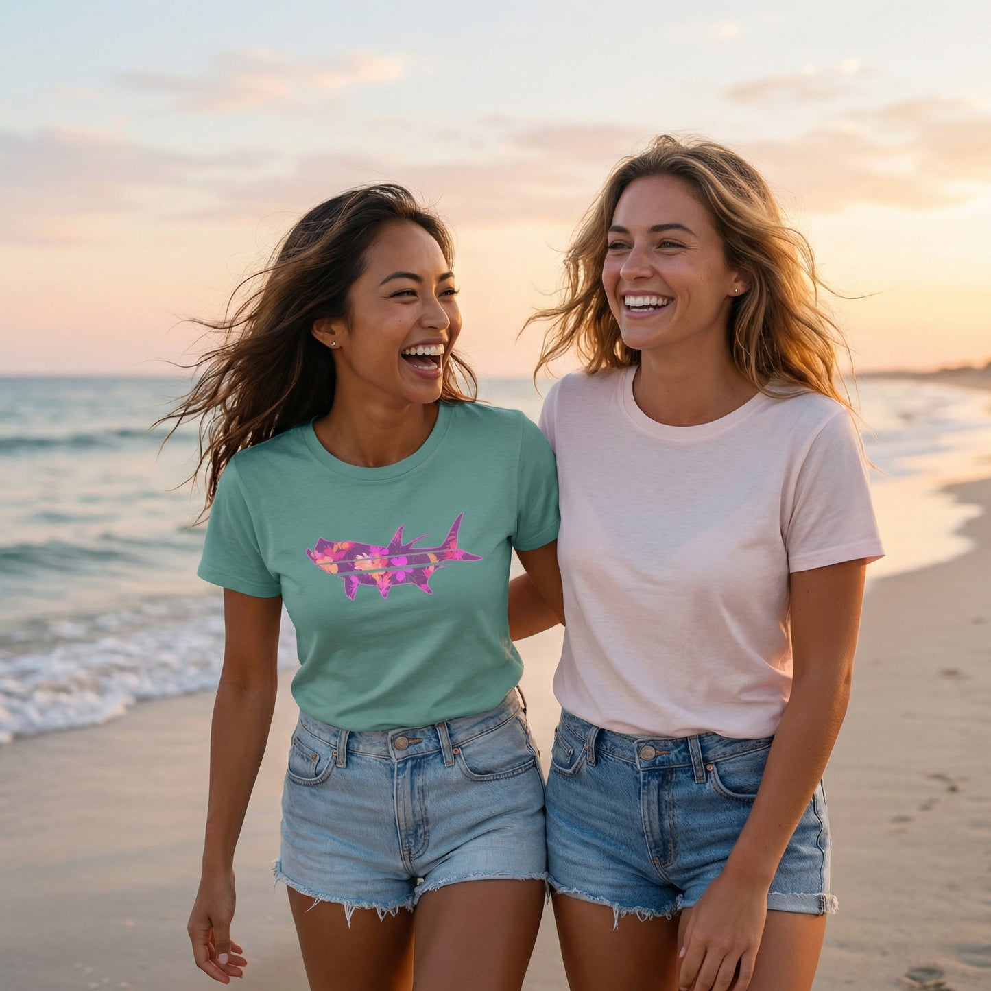 Destination Tarpon Tee — lifestyle photo, tarpon fishing shirt, Love My Oceans