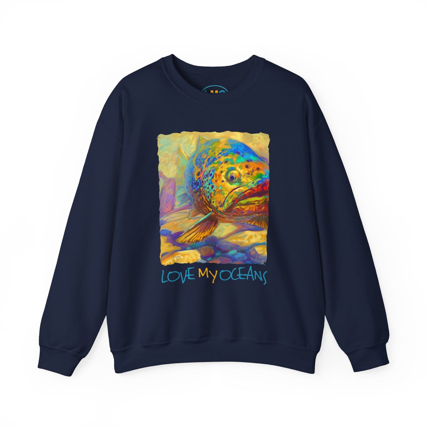 Brown Trout Crewneck Sweatshirt - Love My Oceans - Love My Oceans Sweatshirt