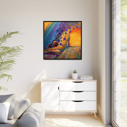 River Orchid– Brown Trout Framed Art Print by Mike Savlen - Love My Oceans Canvas