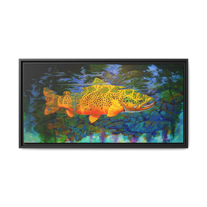 Looking Glass - Brown Trout - Flyfishing art - Love My Oceans Canvas