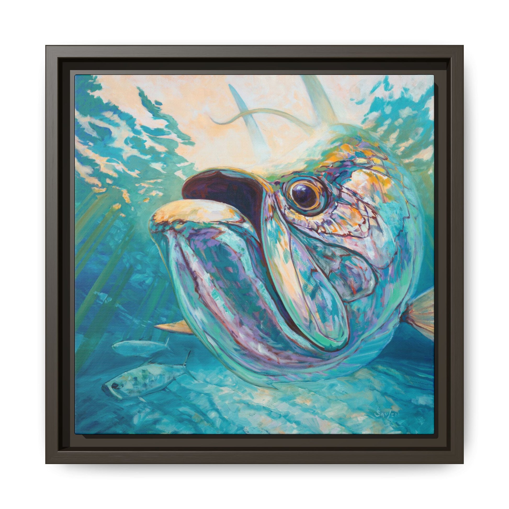 "Silver and Sun" Tarpon Art Print - Love My Oceans Canvas
