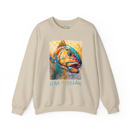 Redfish Sweatshirt - Red Drum - Lowcountry Fishing Apparel - Love My Oceans Sweatshirt